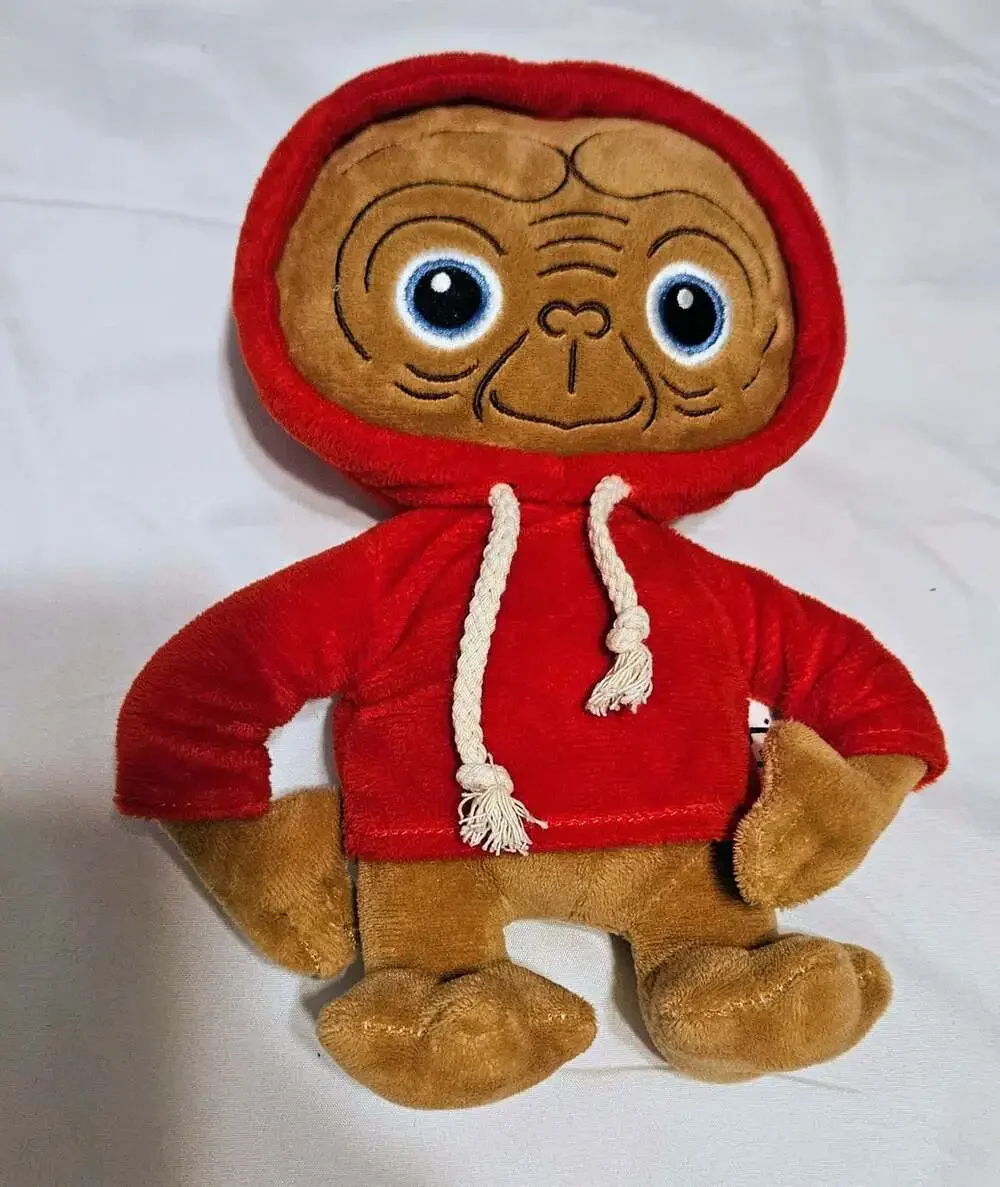 E.T. The Extra-Terrestrial Plush Toy with Red Hoodie Squeaky Dog Toy